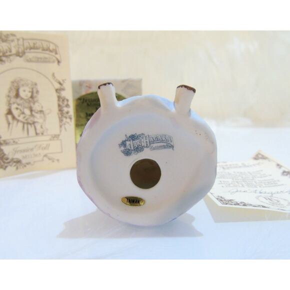 NEW Jan Hagara JESSICA DOLL Miniature Porcelain FIGURINE Holding Teddy Bear BOX - Picture 4 of 6